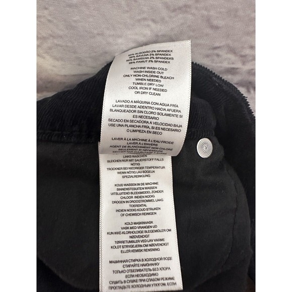 Michael Kors‎ Black Corduroy Straight Leg Pants Women’s Size 12 Cotton Blend - Picture 8 of 9